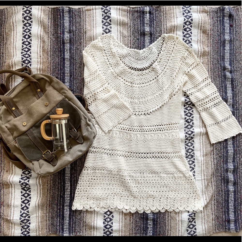 Woven White Dress 🌿